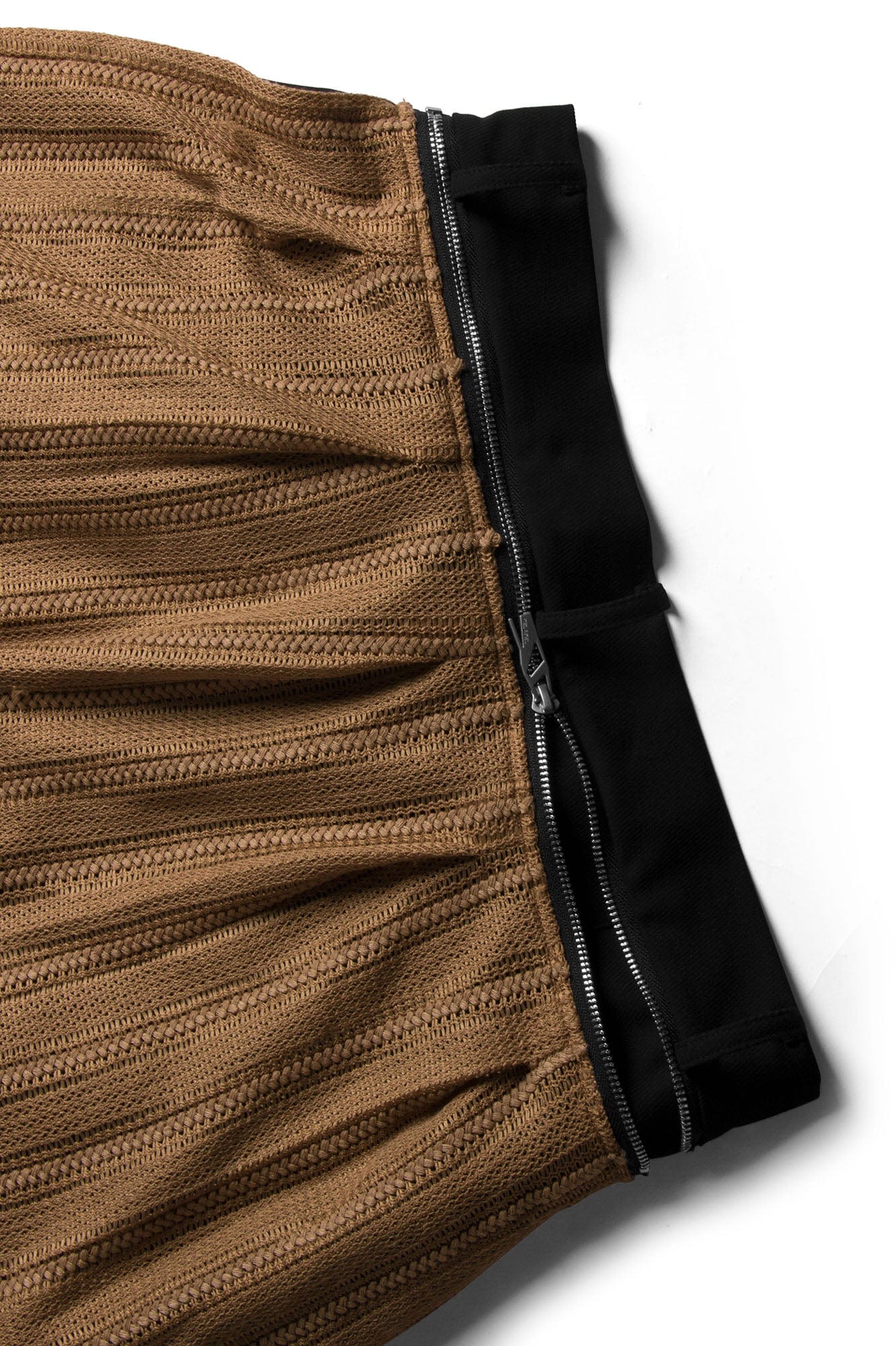 Layered Striped Apron Wide-Leg Pants