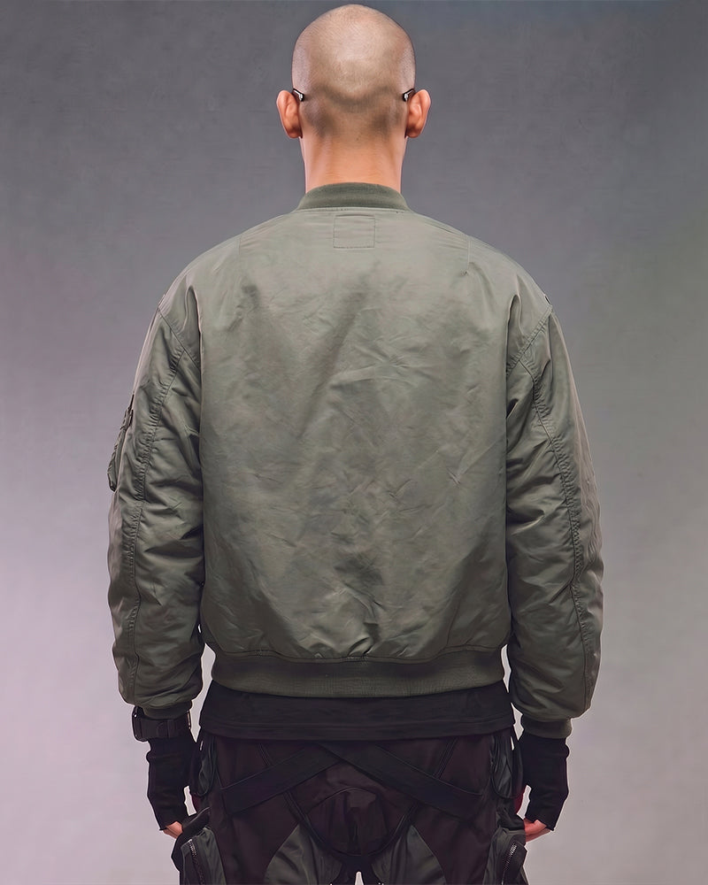 Post-Apocalyptic Washed Utility MA1 Bomber Jacket