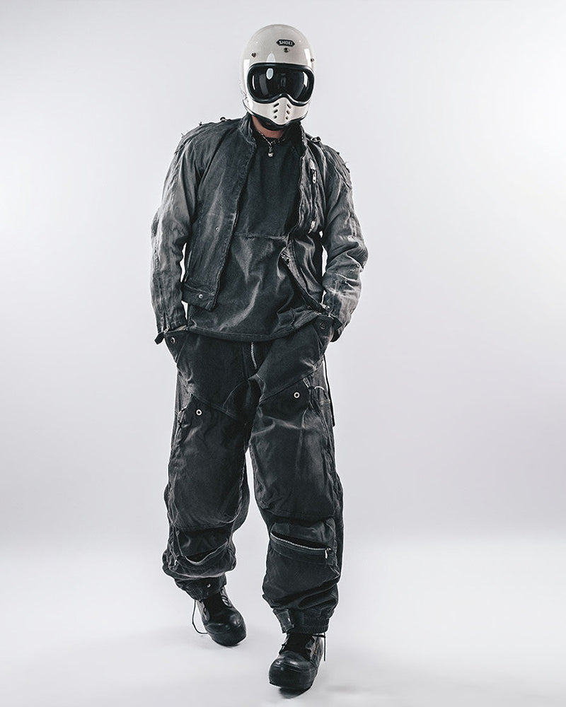 Washed 3D-Panel Cuffed Wasteland Cargo Pants