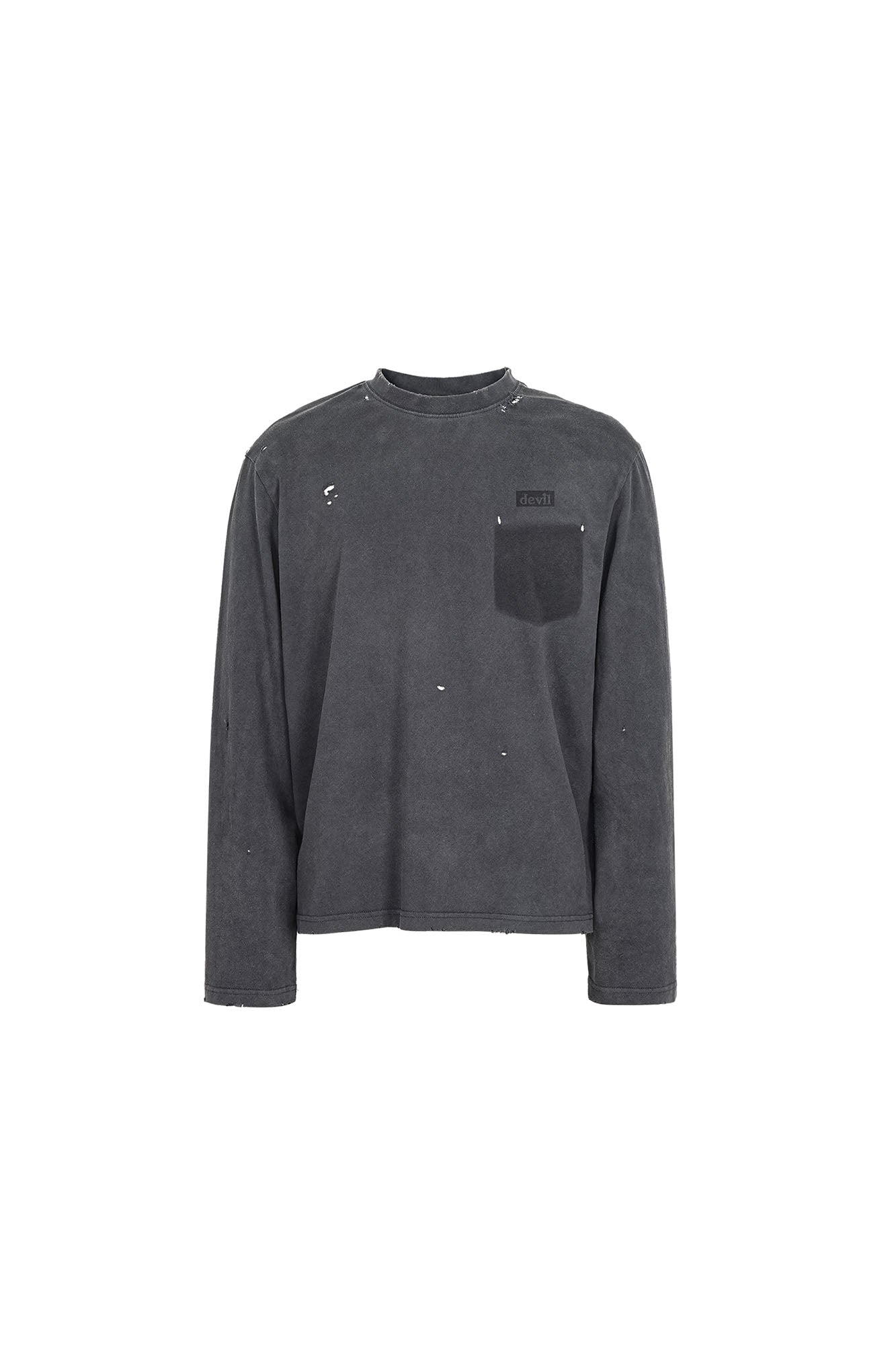 Devil Distressed Long-Sleeve Tee