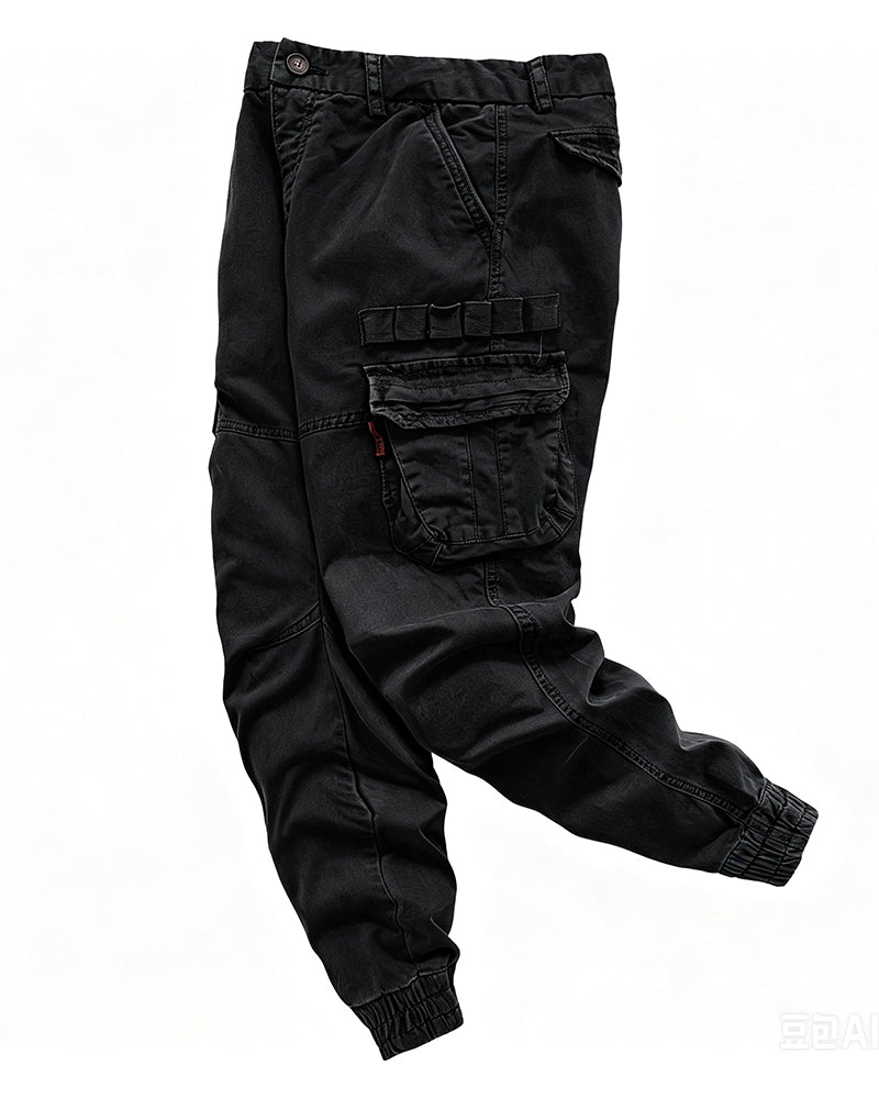 Techwear Paratrooper Cuffed Pants