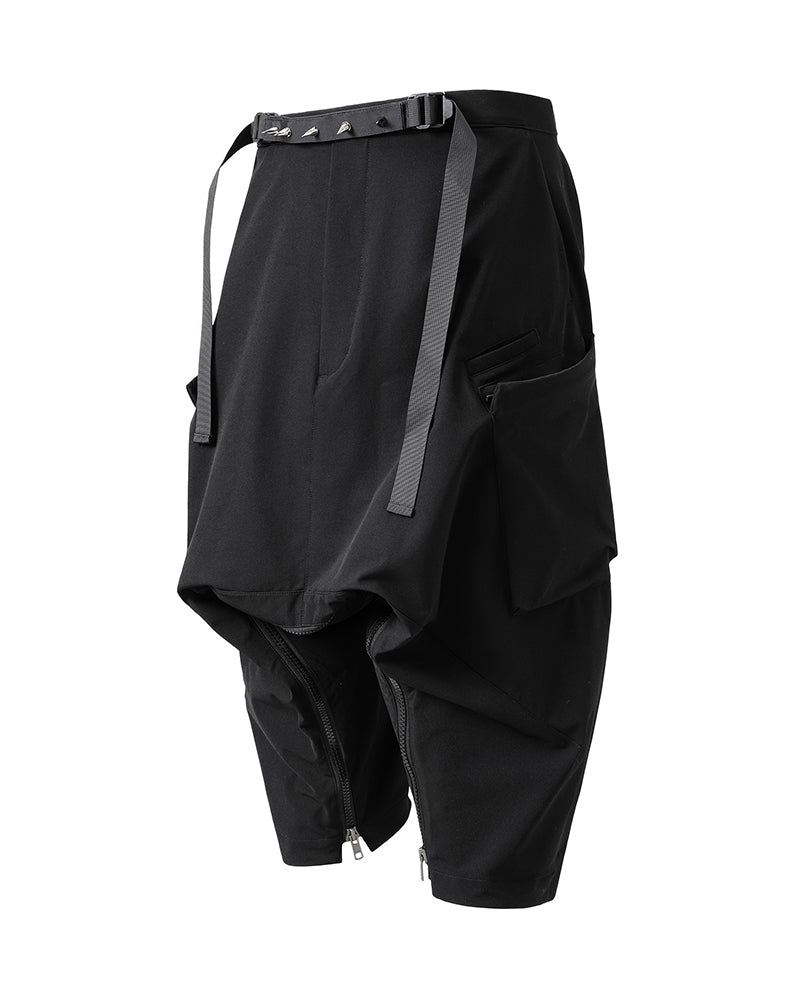 Convertible Hem Wide Leg Techwear Pants