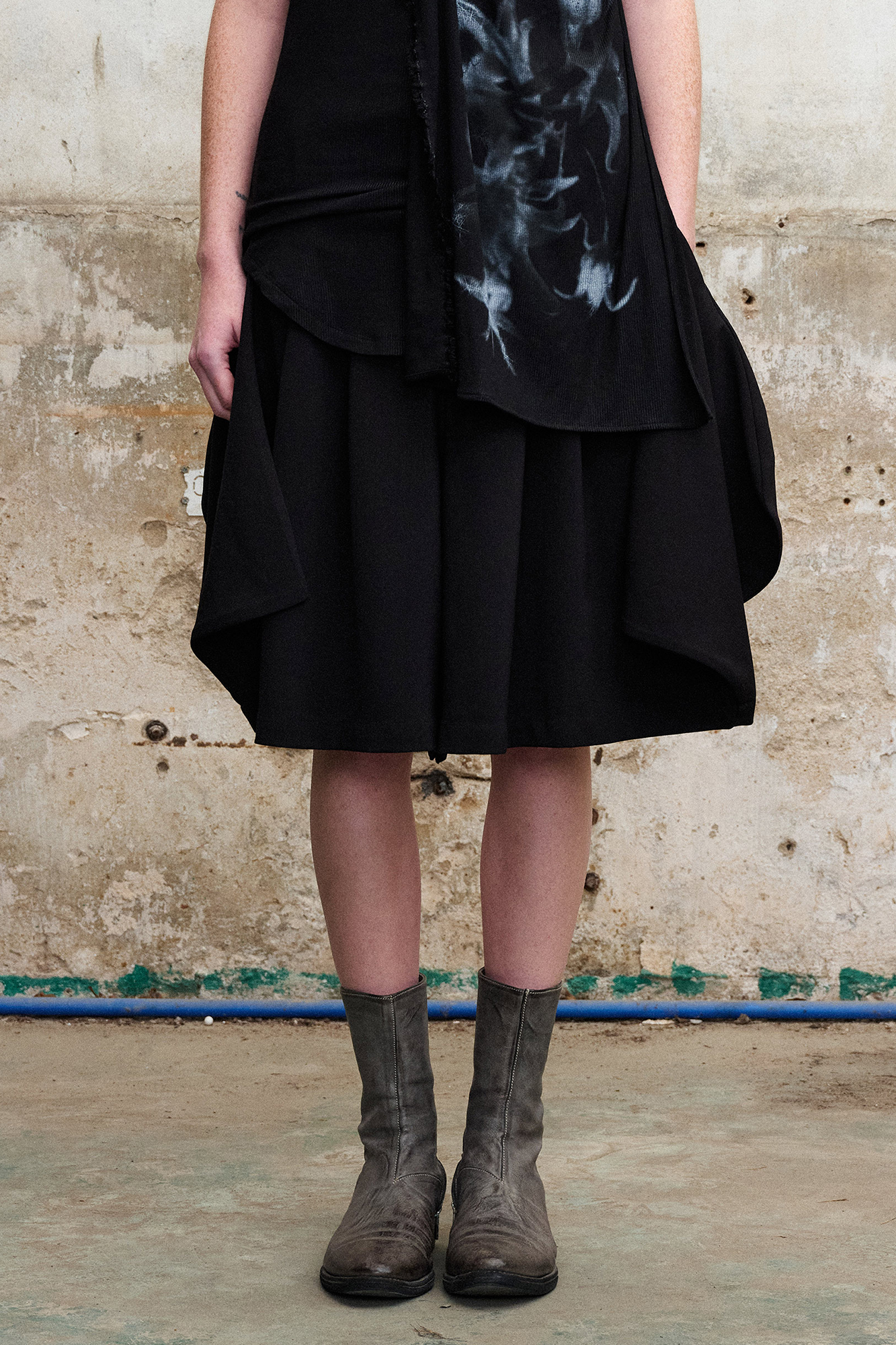 Draped Balloon Pleat Shorts