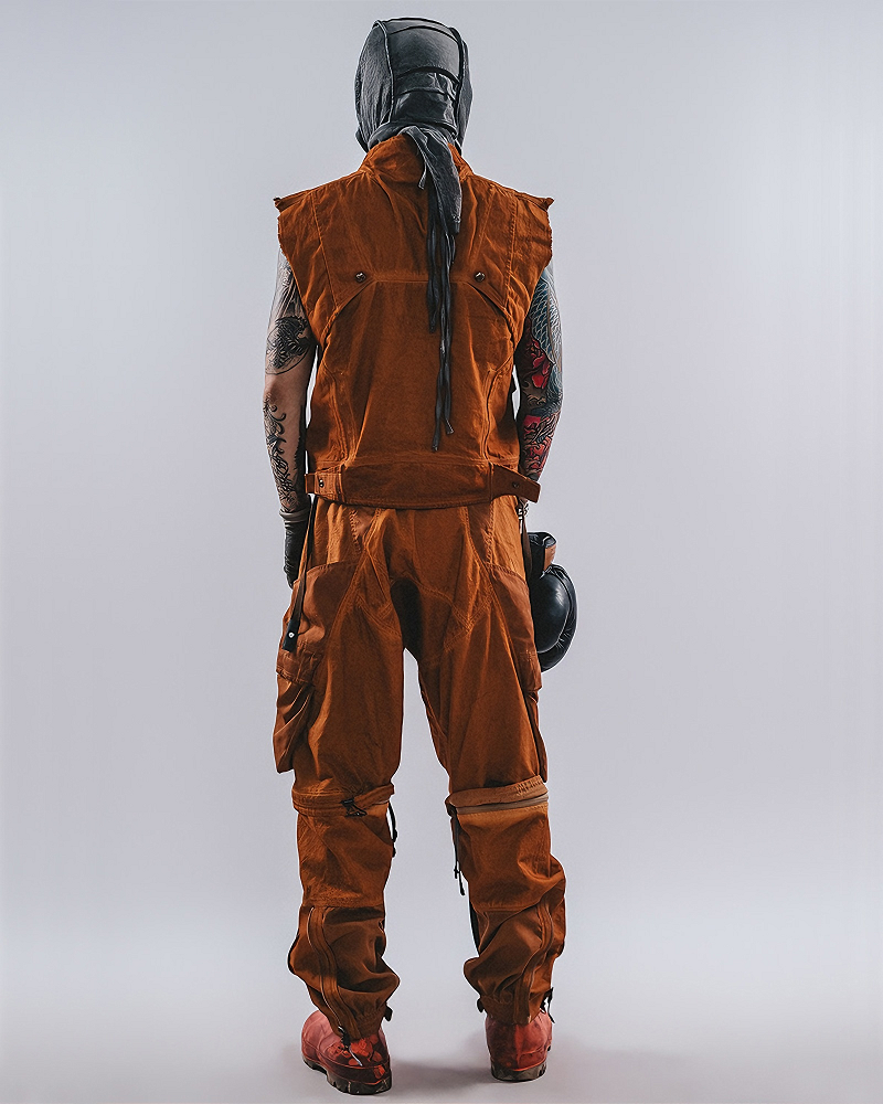 Post‑Apocalyptic Dirty Wash Utility Vest