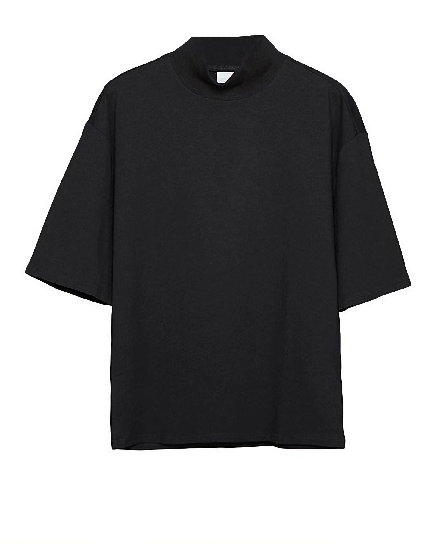 Minimalist Japanese Mock Neck Basic T-Shirt