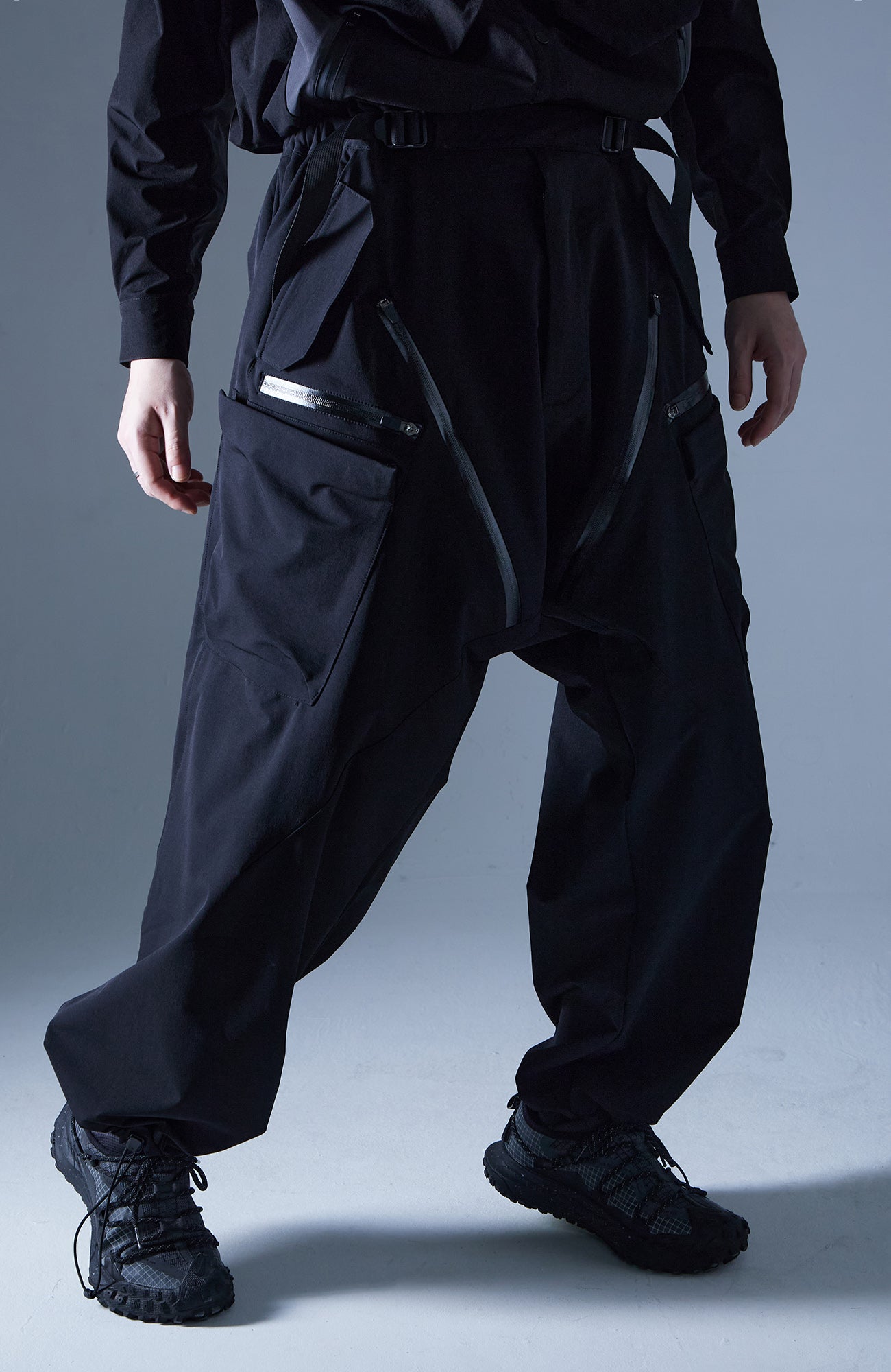 Techwear Drop-Crotch Trousers