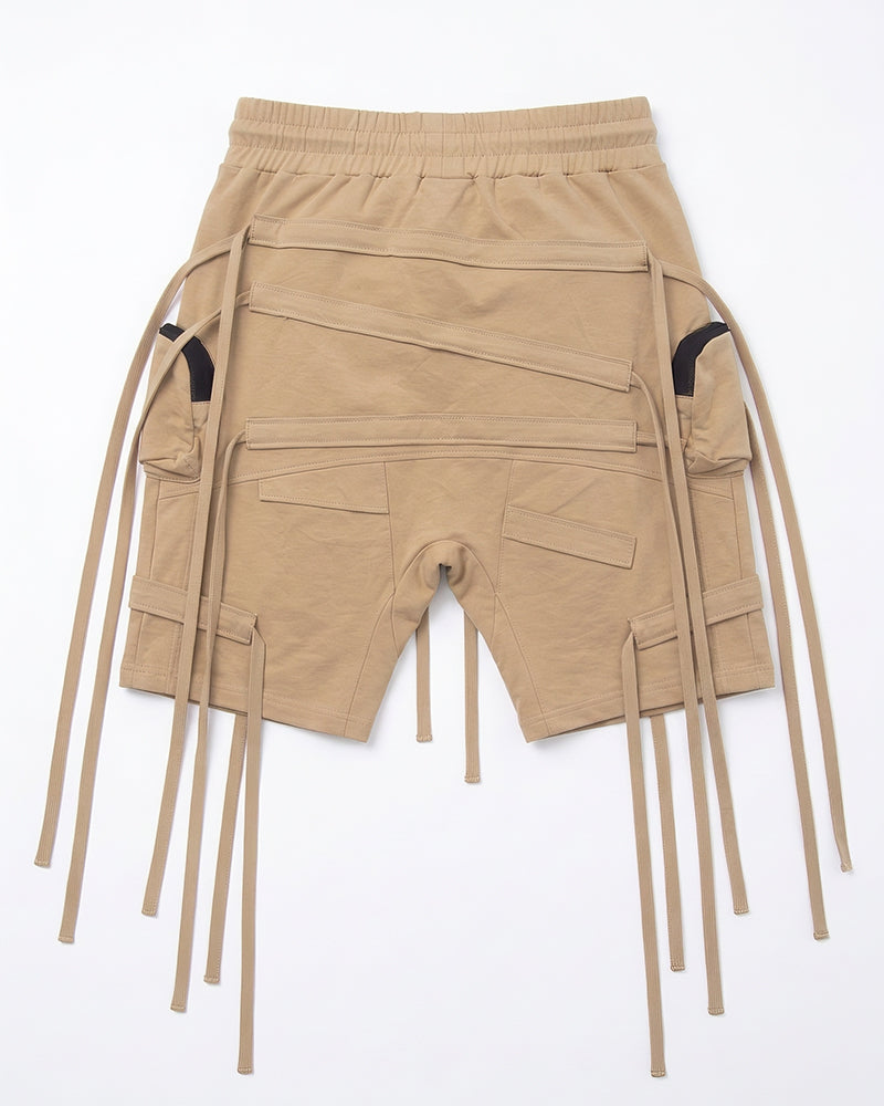 Post‑Apocalyptic Asymmetric Ribbon Shorts