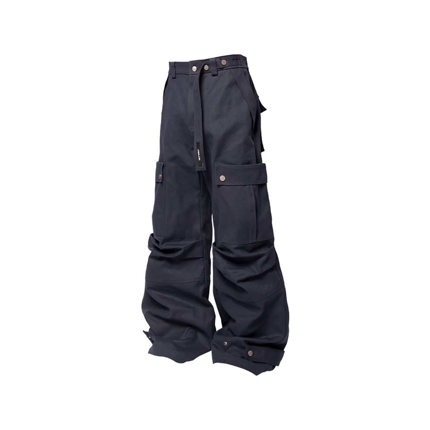 Multi-Pocket Oversized Workwear Cargo Pants Dark Gray