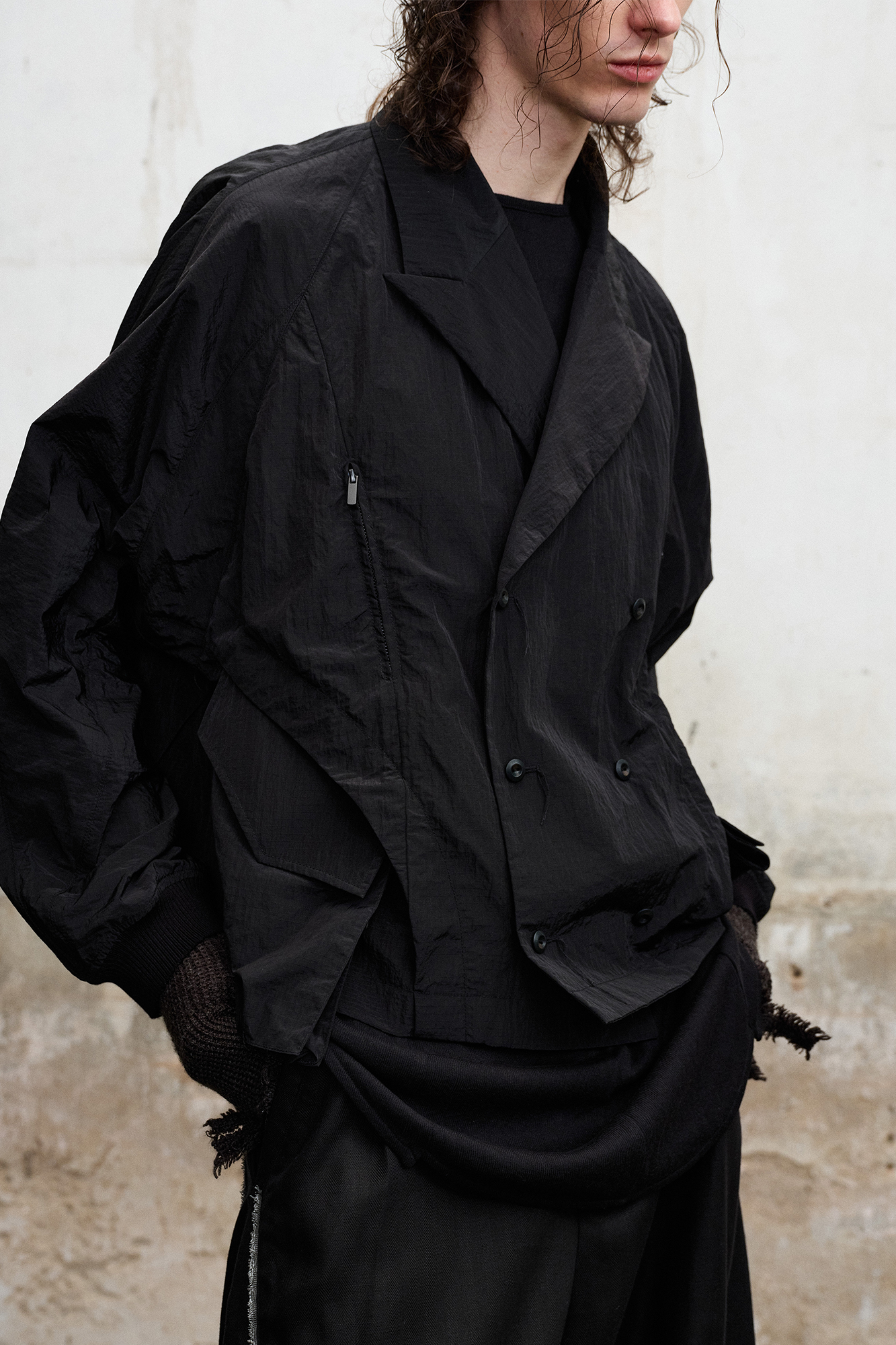 Wingsuit Double-Breasted Blazer Jacket