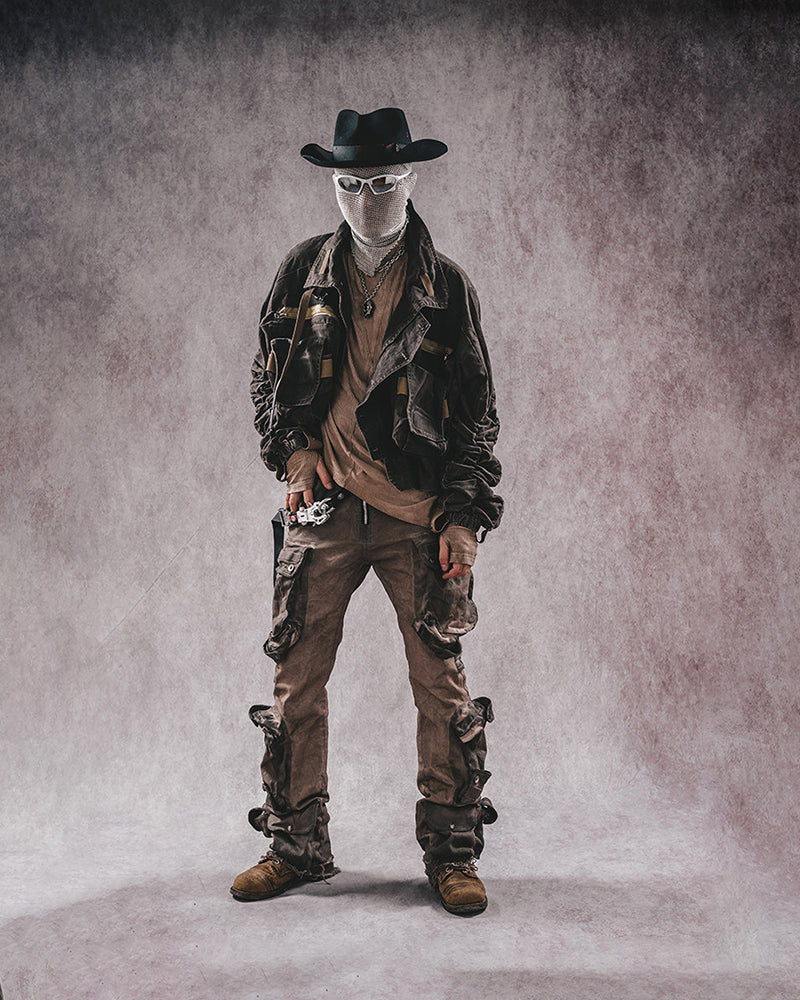 Post-Apocalyptic Multi-Pocket Utility Bomber Jacket