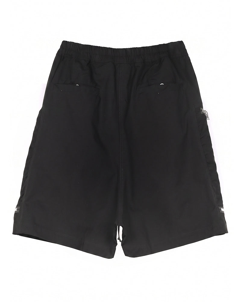 Deconstructed Multi‑Zip Utility Techwear Cargo Shorts