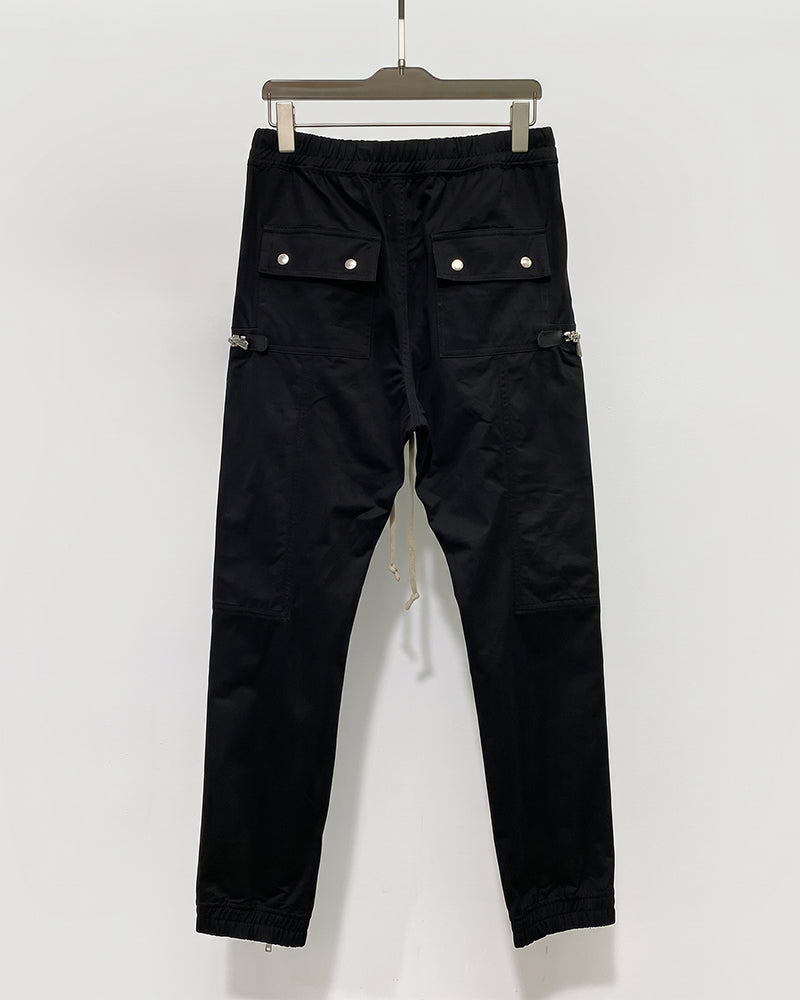 Deconstructed Multi‑Zip Drawstring Utility Jogger Pants