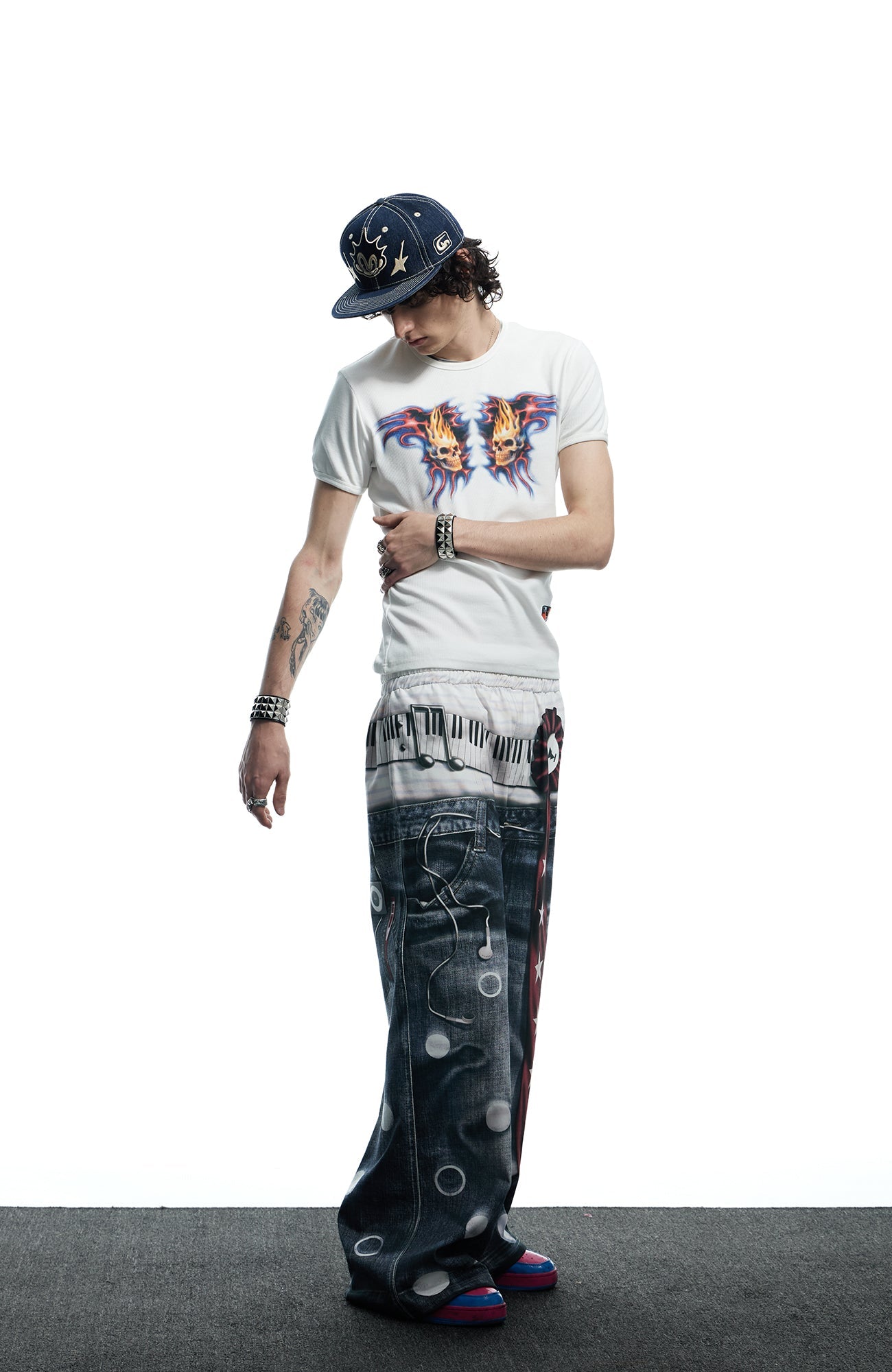 Playful Print Baggy Trousers