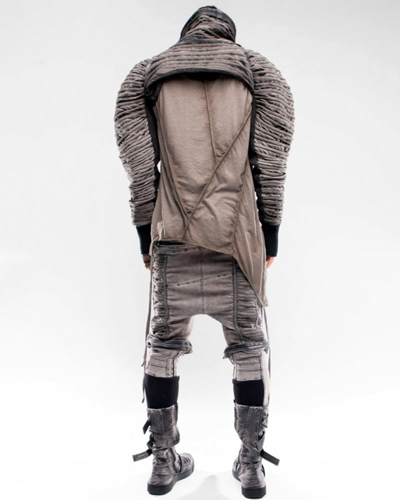 Wasteland Pleated Vintage Distressed Cropped Jacket