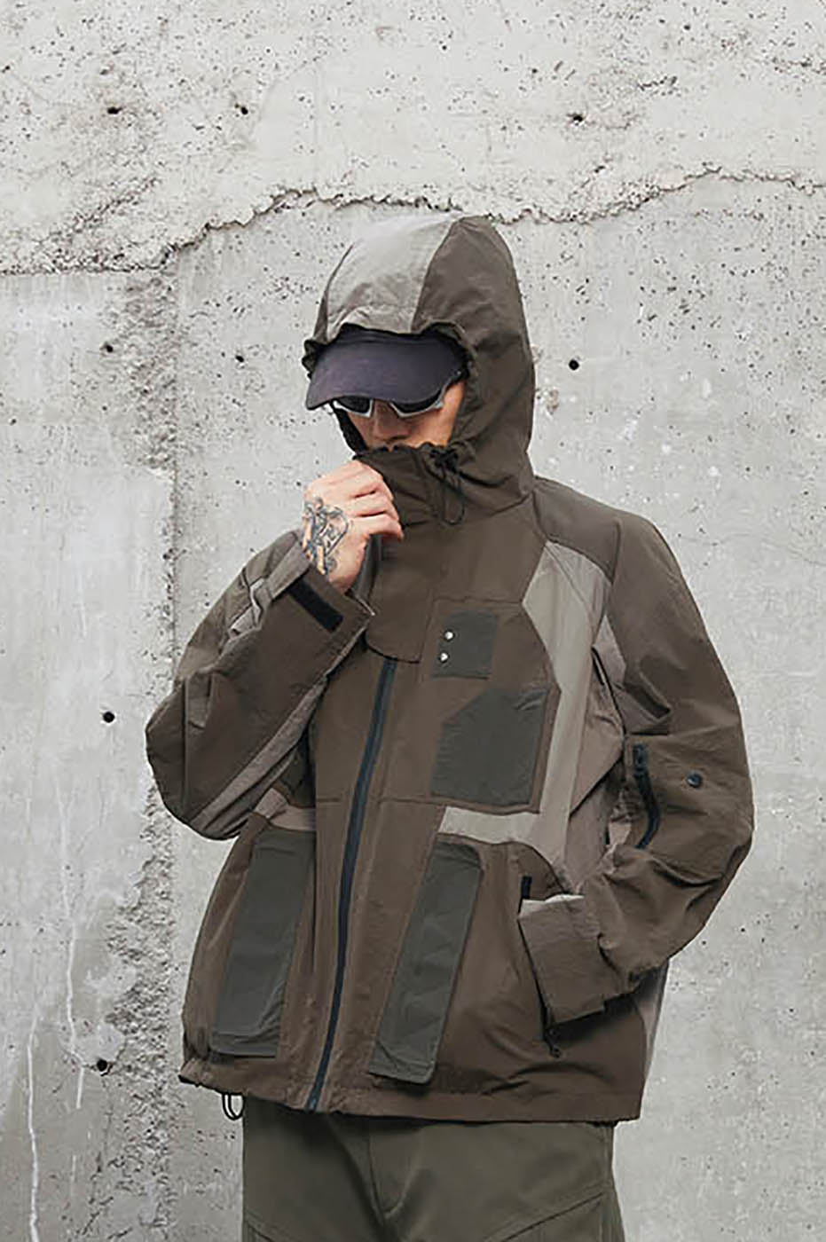 Deconstructed Waterproof Windbreaker