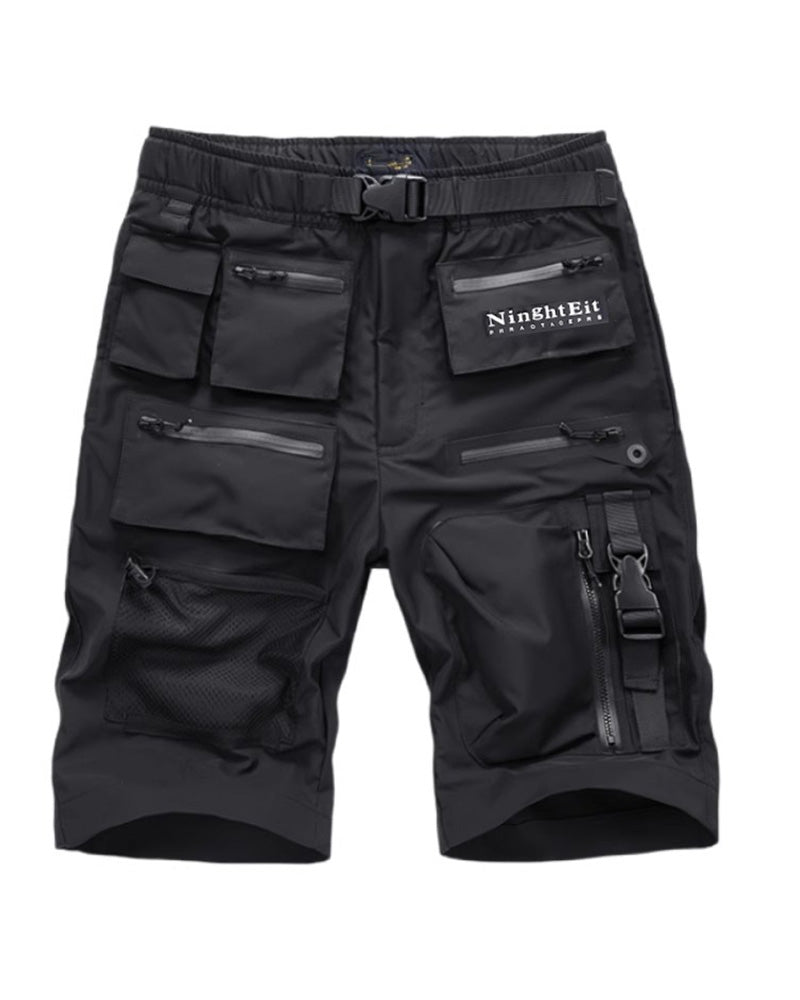 Functional Multi-Pocket Zip Cargo Shorts