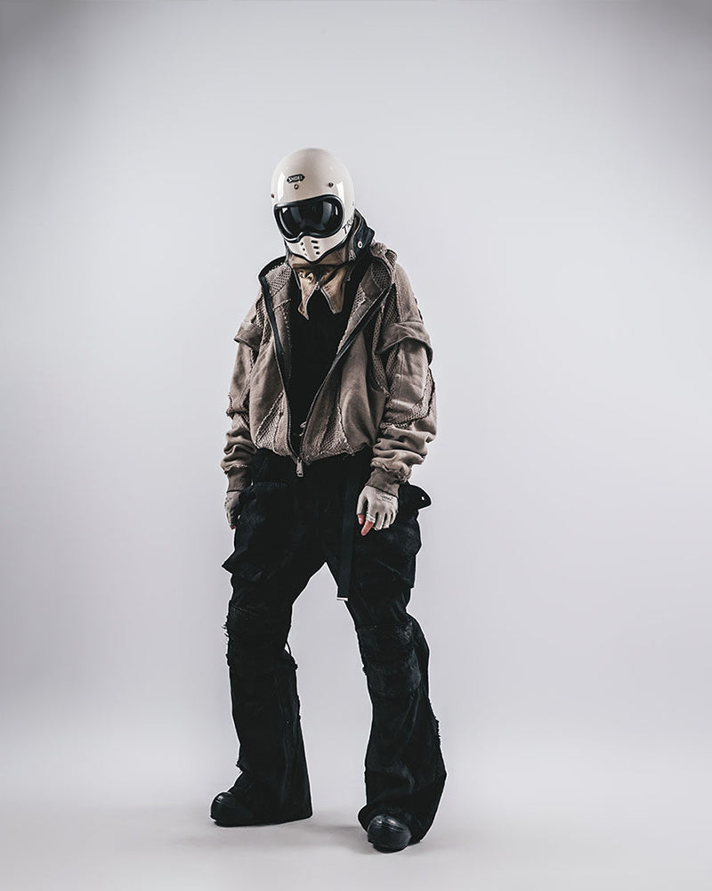 Abyssal Ripped Flared Cargo Pants