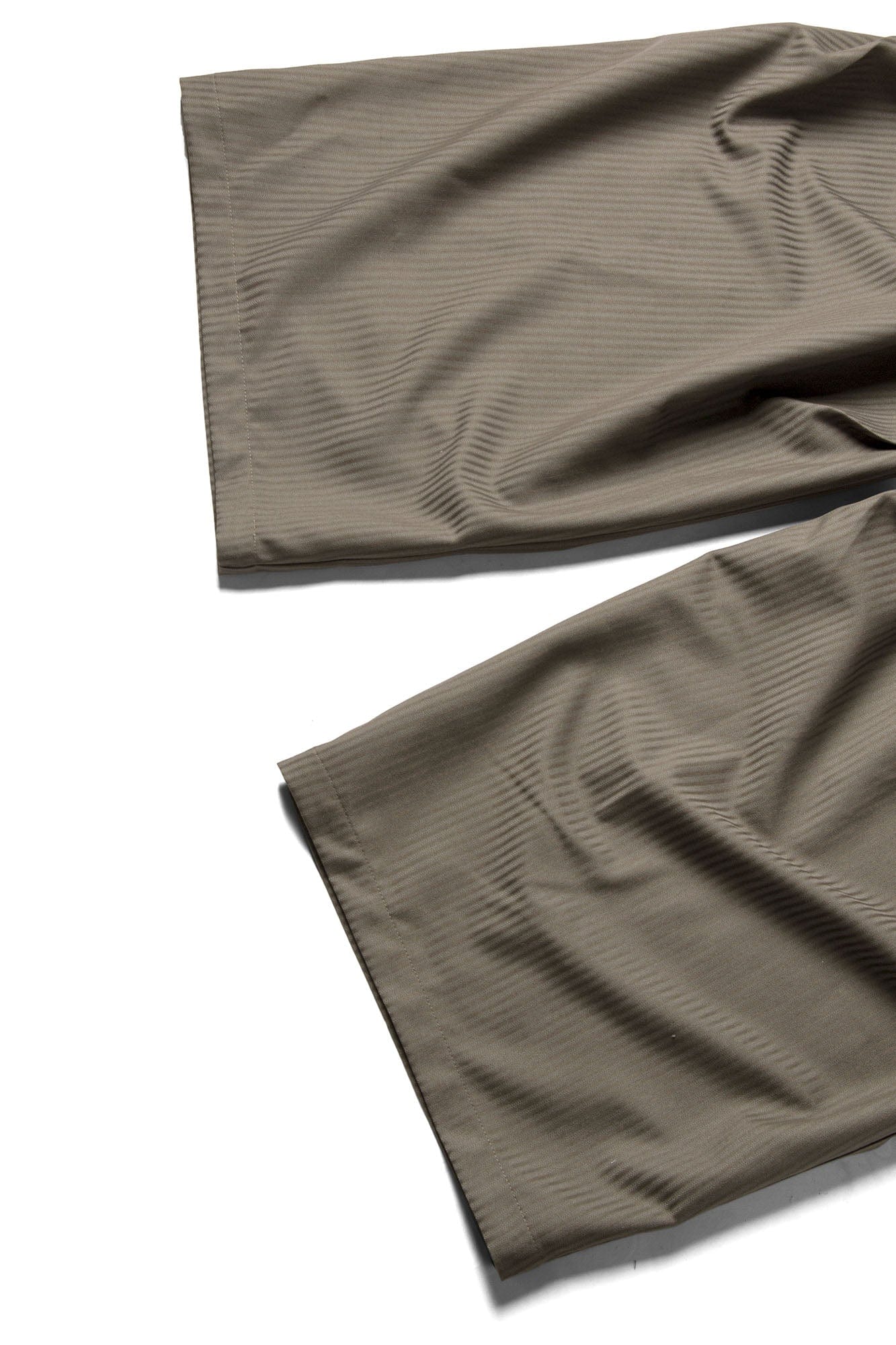 Pinstriped Detachable-Scarf Oversized Pants Brown