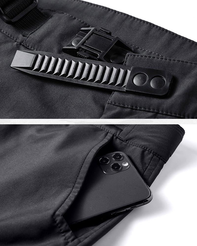 Functional Multi-Pocket Belt Cargo Shorts