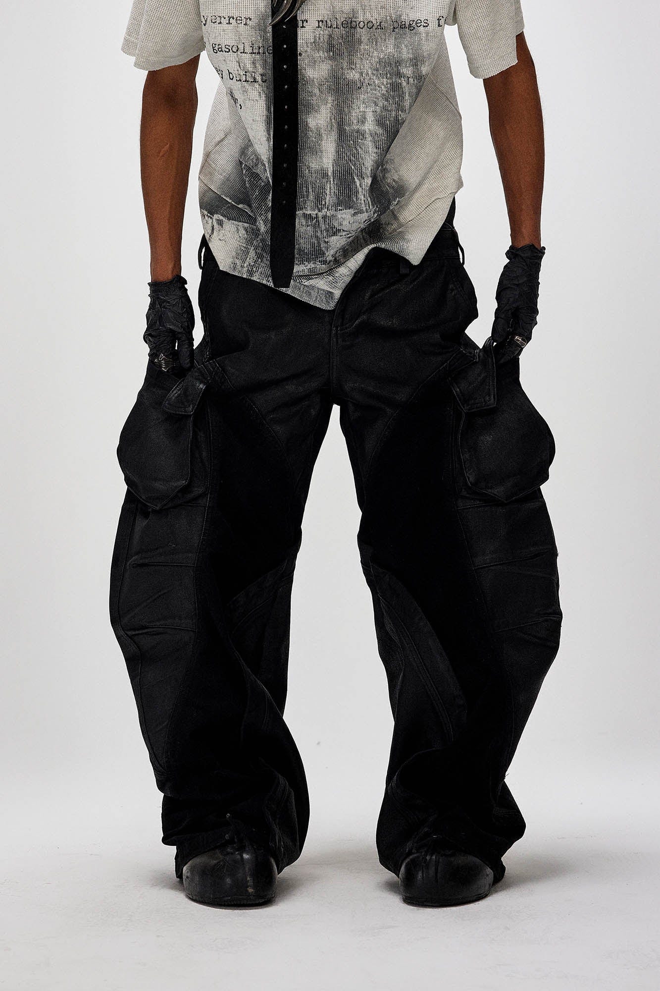 Dual-Waist Waxed Arc-Spliced Cargo Pants