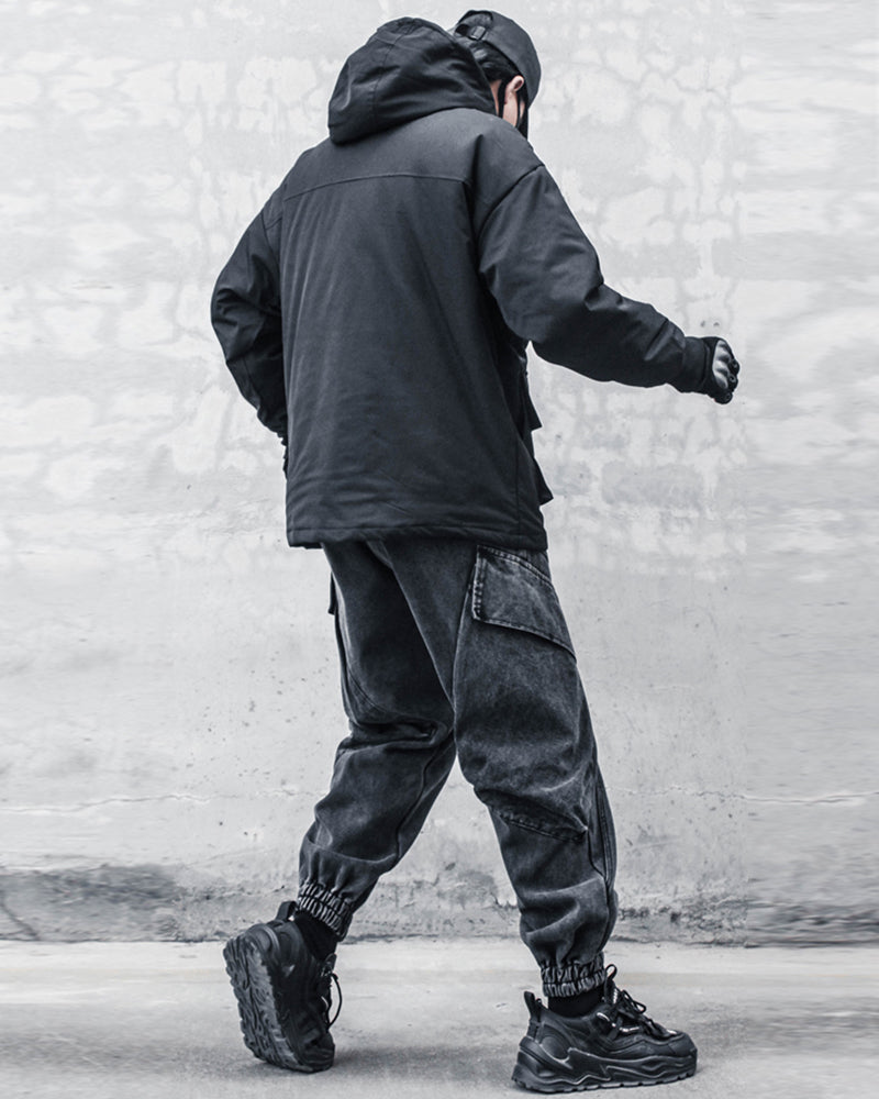 Streetwear Loose Black Denim Jeans