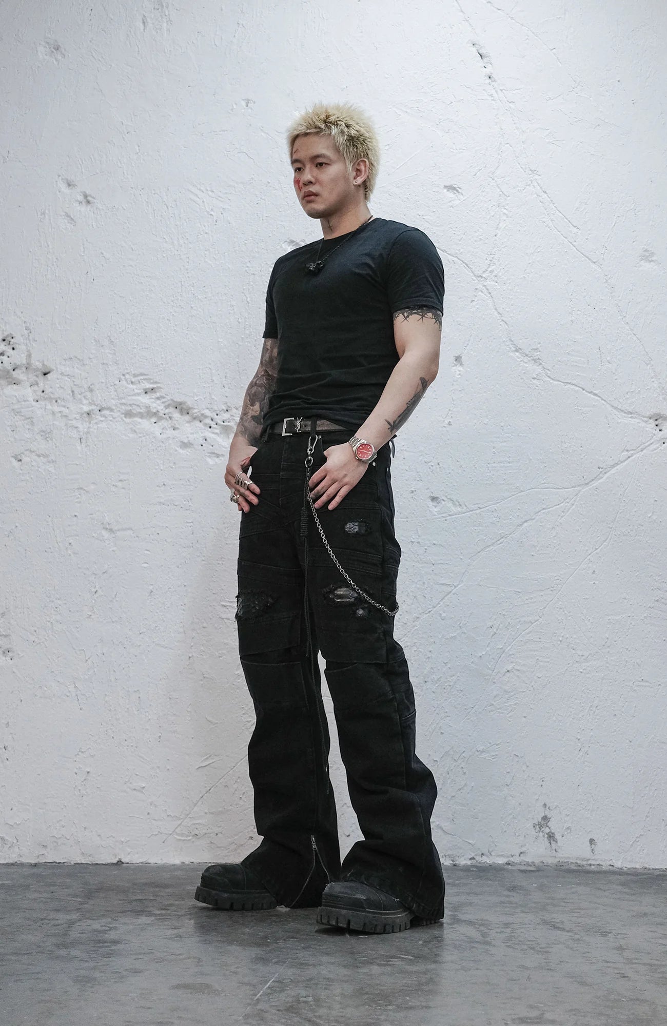 Serpent Skin Distressed Jeans