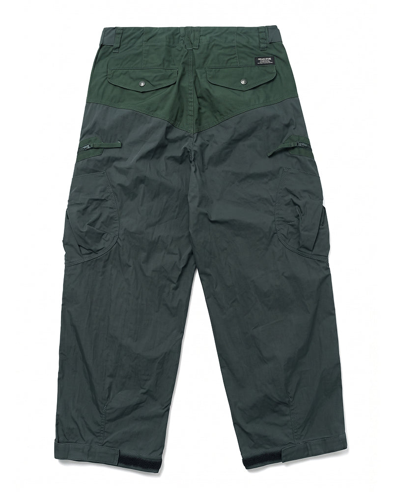 Distressed Patchwork Zippered Pocket Cargo Pants