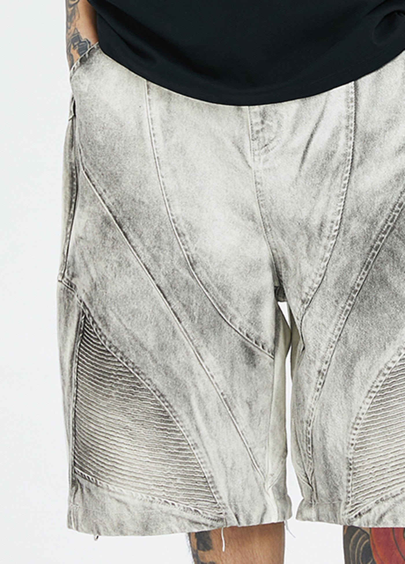 Distressed Detachable Parachute Pants