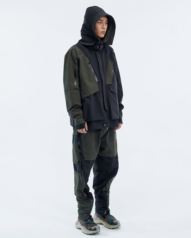 Dual-Mode Zippered Layered-Pocket Water-Repellent Techwear Pants