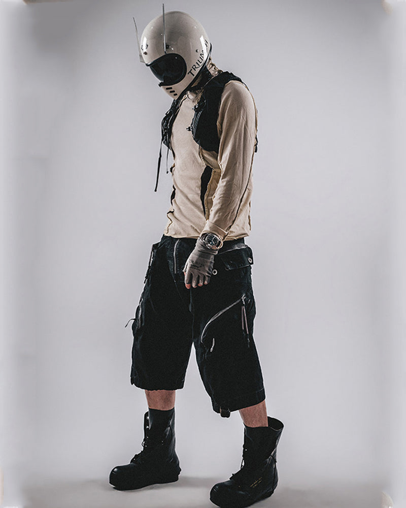 Post-Apocalyptic Wasteland Distressed Cargo Shorts