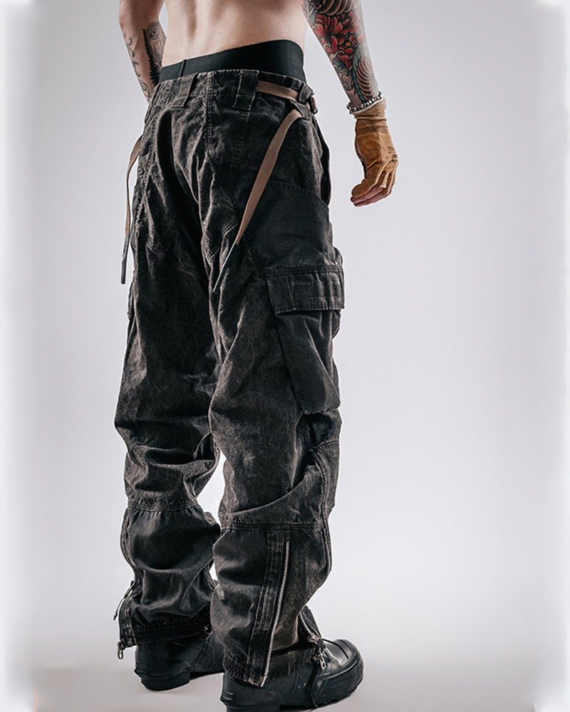 Post-Apocalyptic Distressed Wasteland Tactical Cargo Pants