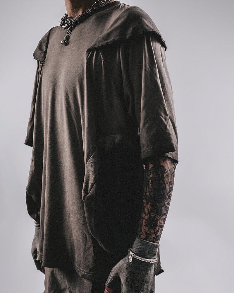 Post-Apocalyptic Layered Draped T-Shirt