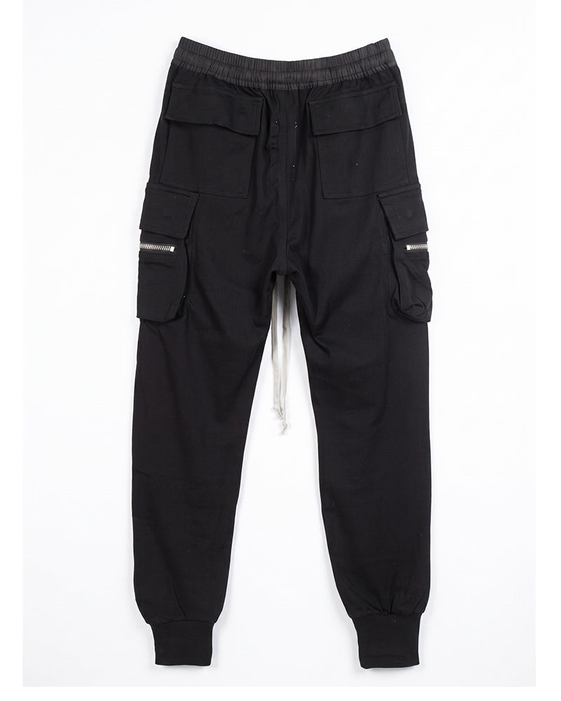 Multi‑Pocket Tactical Drawstring Cargo Jogger Pants