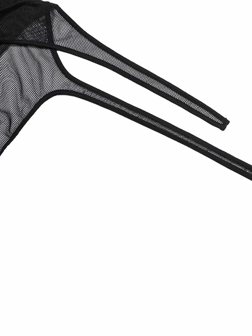 Mesh-Spliced Long Strap Durag
