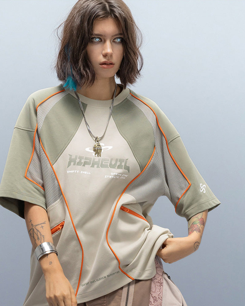Cyberpunk Grid Dreamweave Quick-Dry T-Shirt