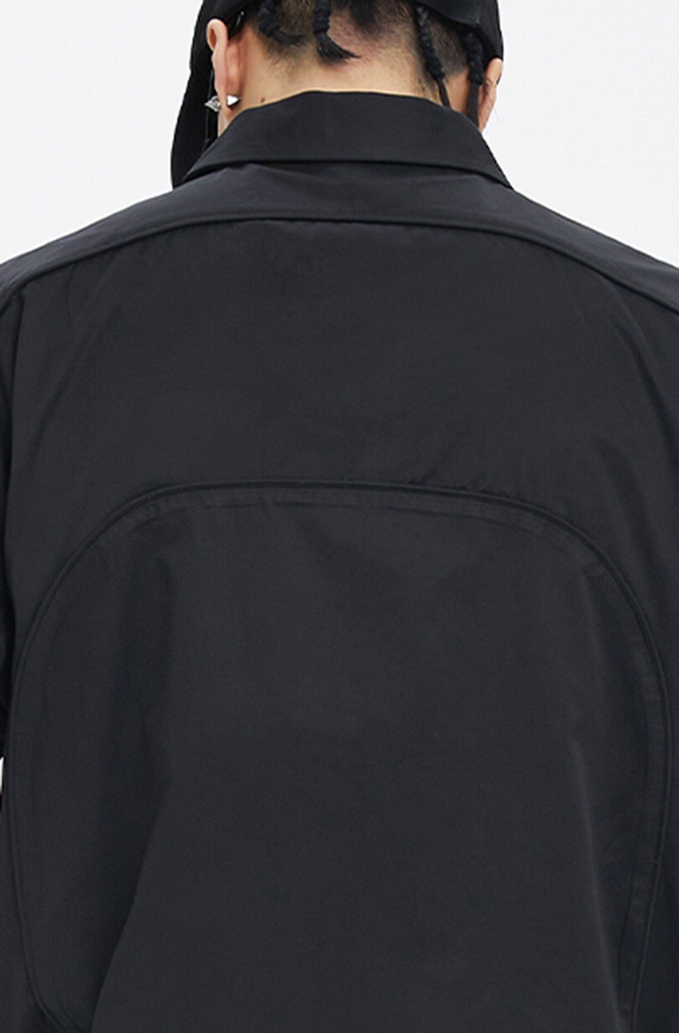 Spliced Metal Logo Half Shirt