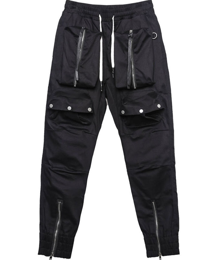 Functional Multi-Zip Techwear Cargo Pants