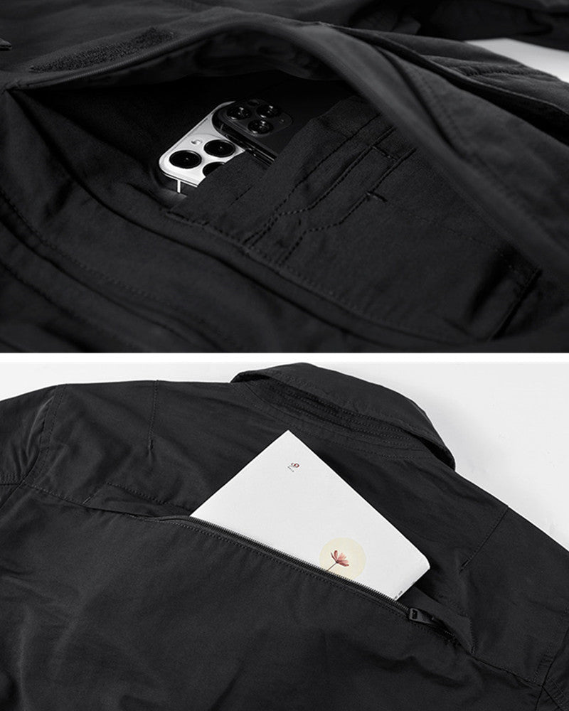 Tactical Lapel Techwear Bomber Jacket