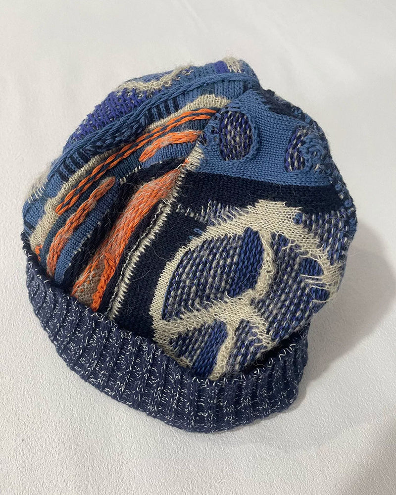 Wasteland Patchwork Jacquard Knitted Hat