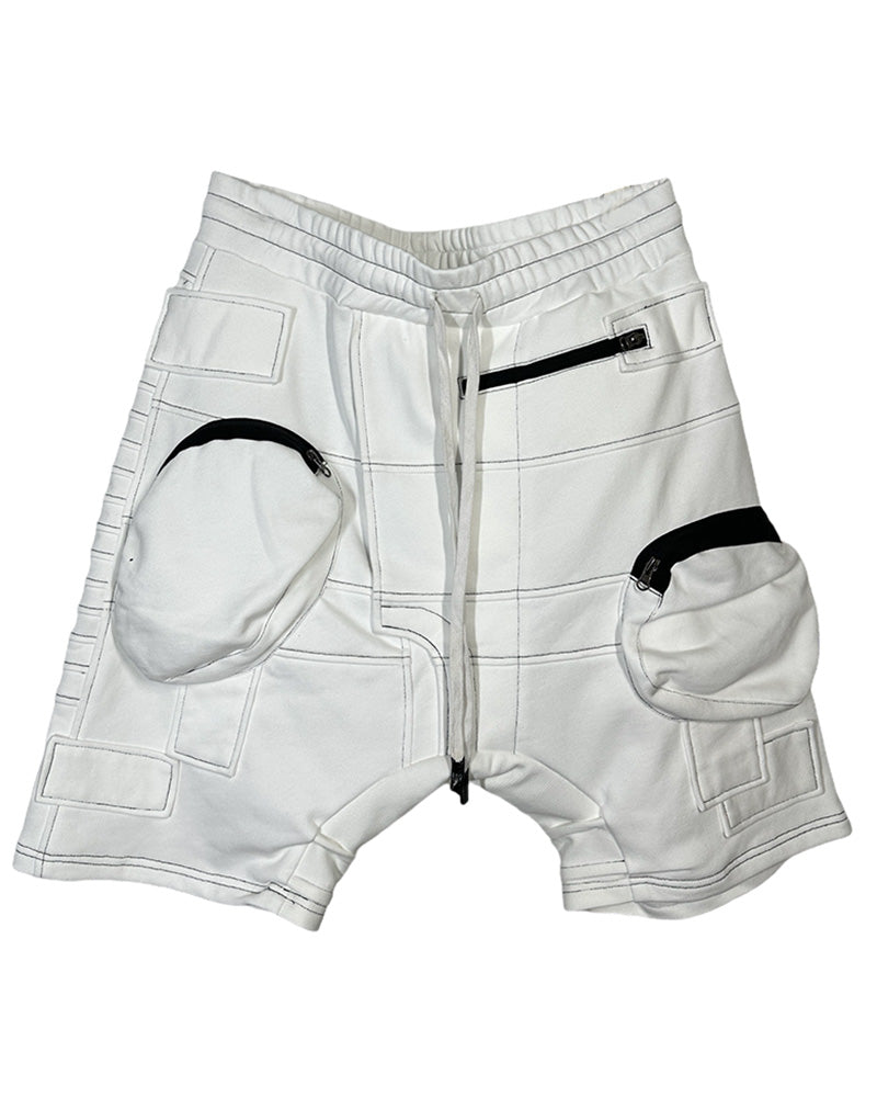 Wasteland Asymmetric Cargo Sweat Shorts