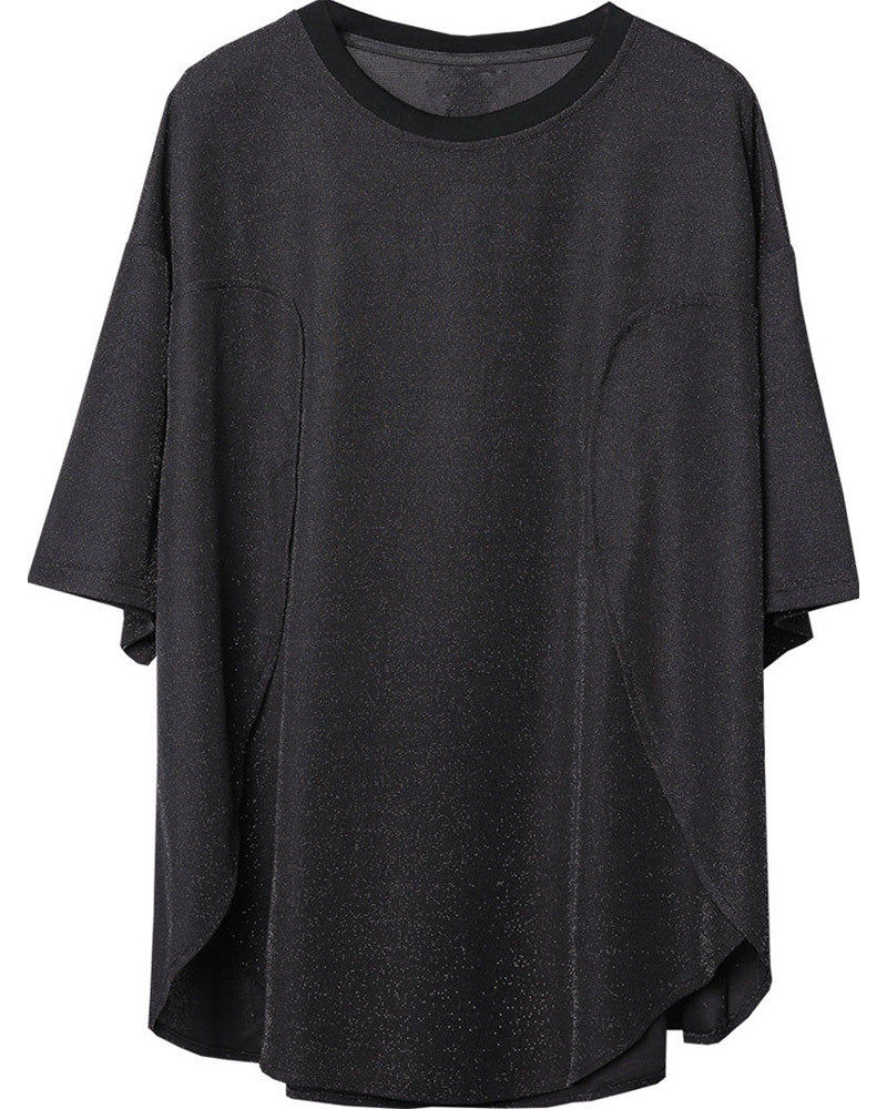 Techwear Irregular Slit Hem T-Shirt