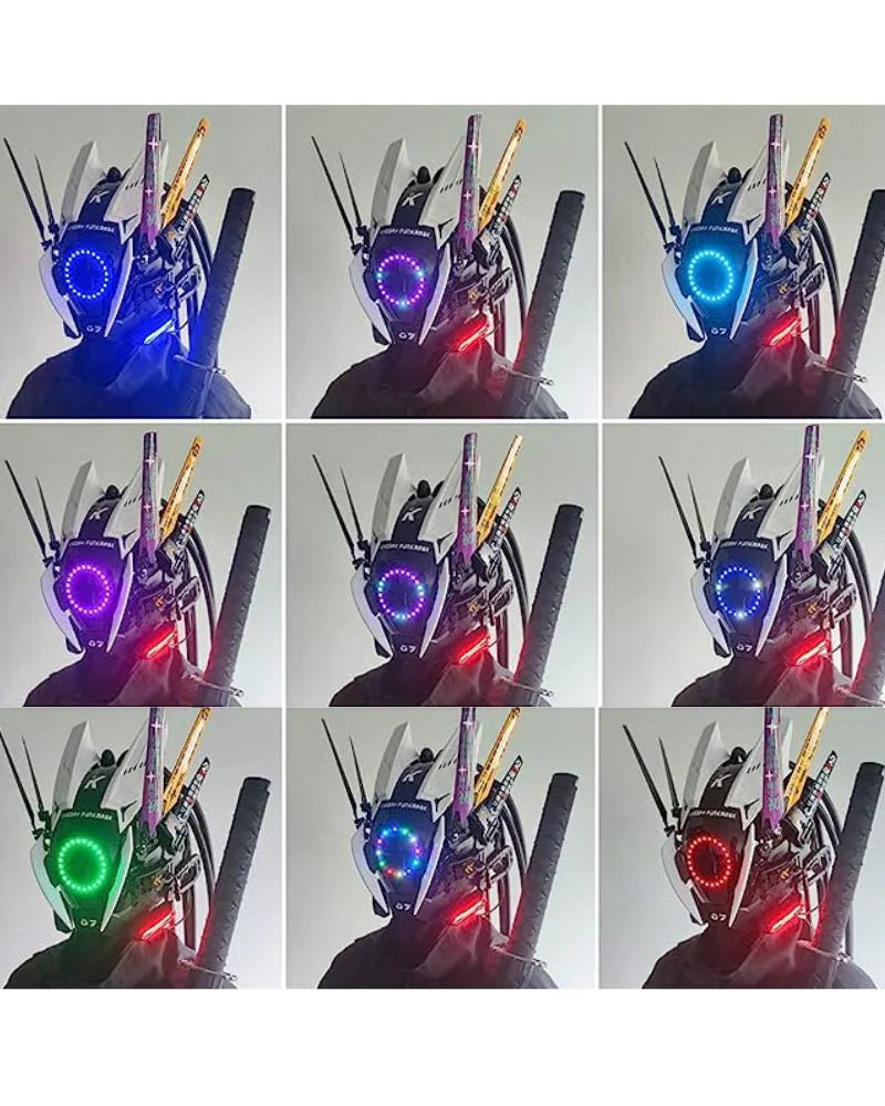 Cyberpunk LED Multi-Color Change Helmet Mask