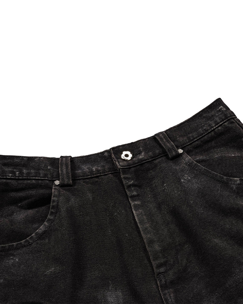 Deconstructed Distressed Wanderer Multi-Pocket Jeans