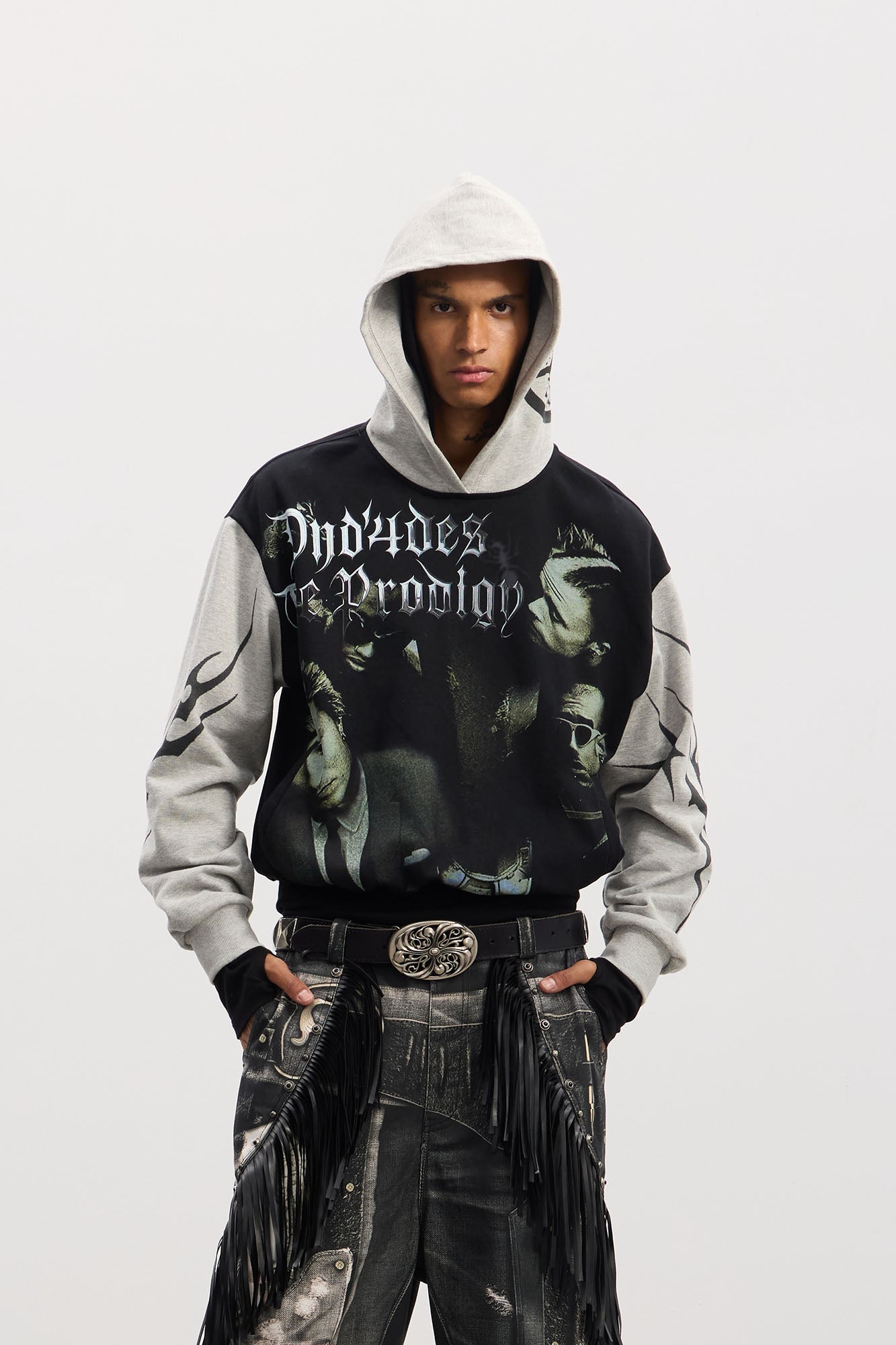 Rockstar Full-Print Contrast Hoodie