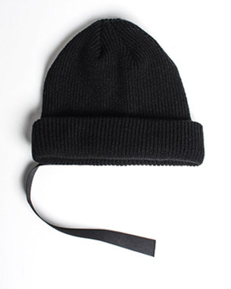 Techwear Buckle Strap Knit Beanie