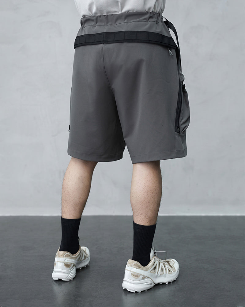 Multi-Pocket Water-Repellent Techwear Cargo Shorts