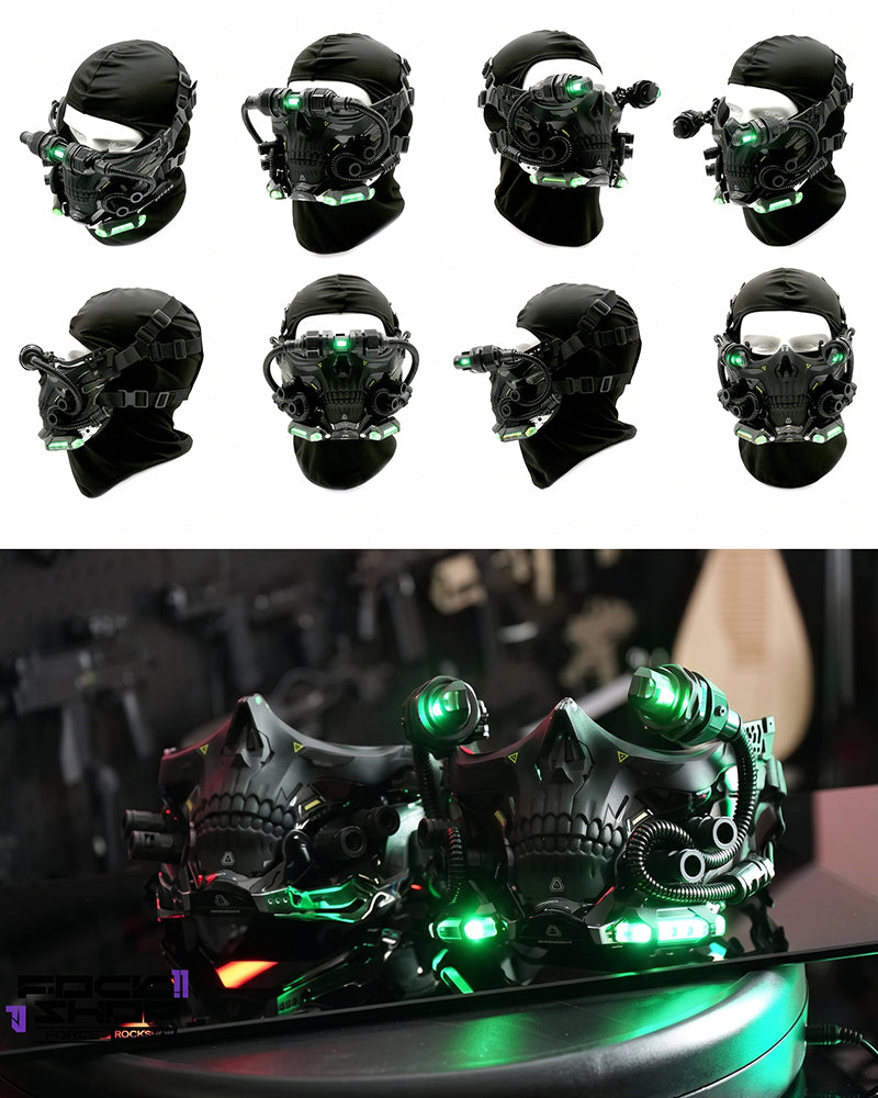 Cyberpunk Skull Half Face Mask