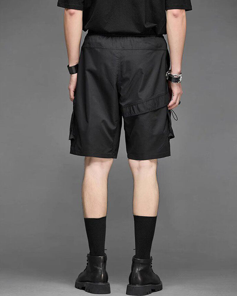 Modern Japanese Techwear Multi-Pocket Cargo Shorts