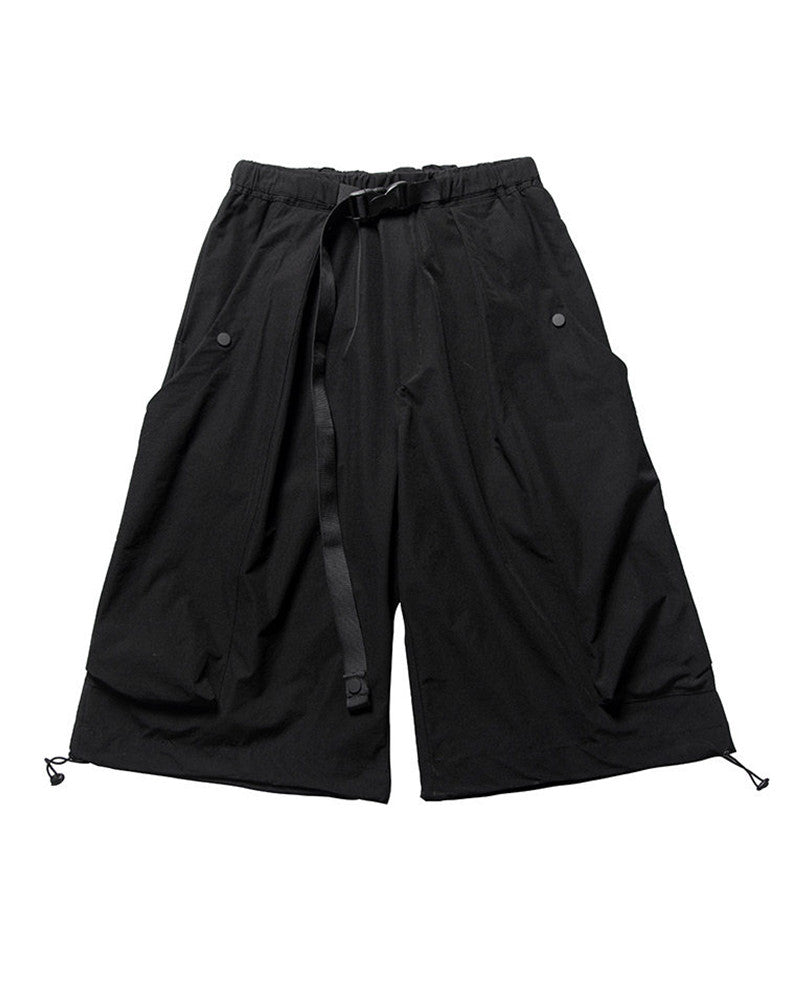 Techwear Wide-Leg Utility Shorts