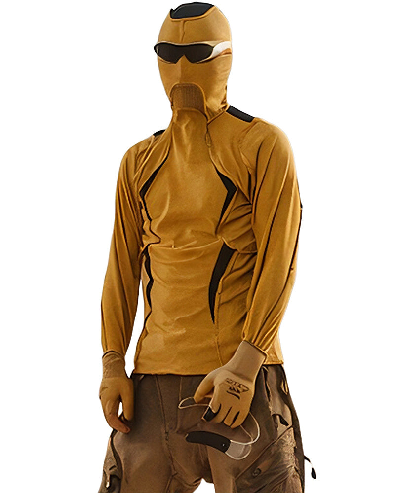 Post-Apocalyptic Desert Nomad High-Neck Long-Sleeve Tee
